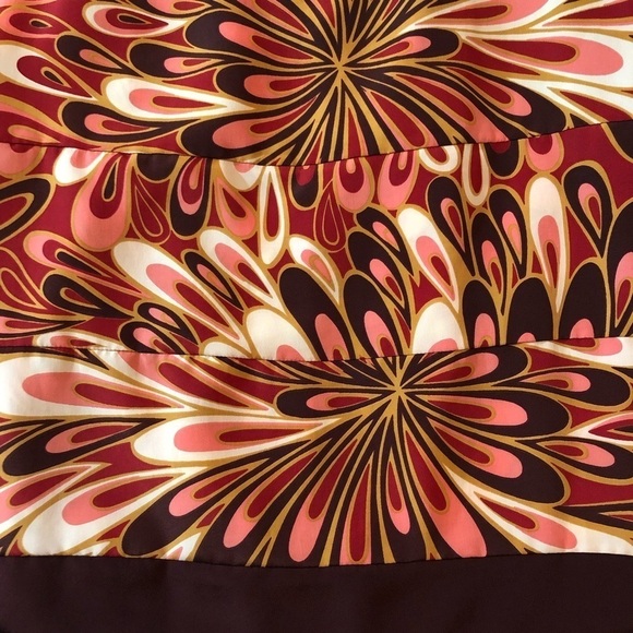 NYC Sleeveless Blouse Vneck Women Size XS Tier Layer Spring Summer Retro Orange - Picture 5 of 8